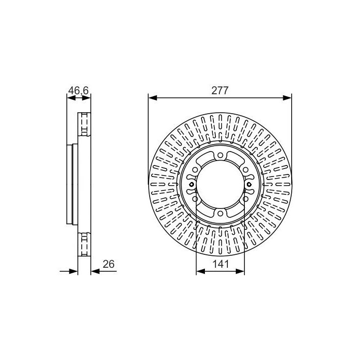 Stabdžių diskas BOSCH 0 986 479 T41