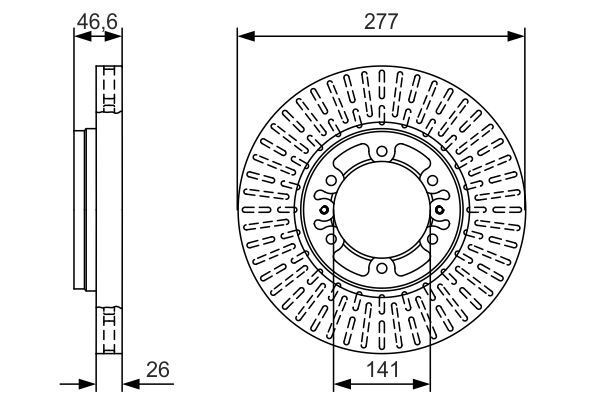 Stabdžių diskas BOSCH 0 986 479 T41