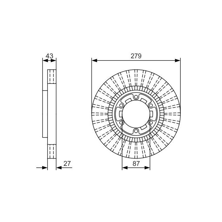 Stabdžių diskas BOSCH 0 986 479 U06
