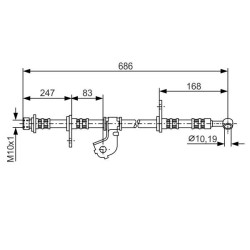 Stabdžių žarnelė BOSCH 1 987 476 734