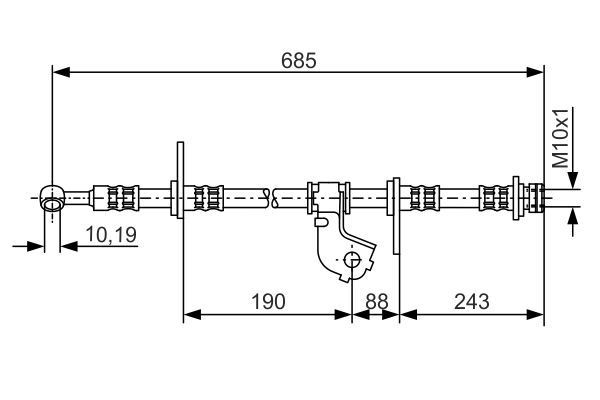 Stabdžių žarnelė BOSCH 1 987 476 735