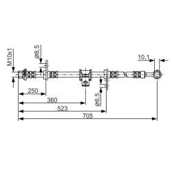 Stabdžių žarnelė BOSCH 1 987 476 755
