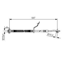 Stabdžių žarnelė BOSCH 1 987 481 A55