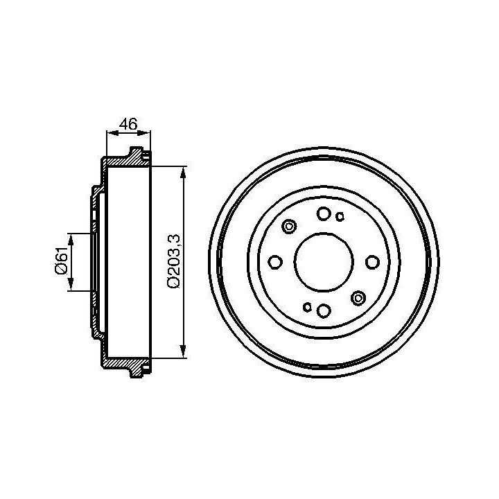 Stabdžių būgnas BOSCH 0 986 477 059