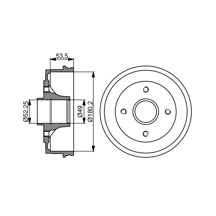 Stabdžių būgnas BOSCH 0 986 477 061