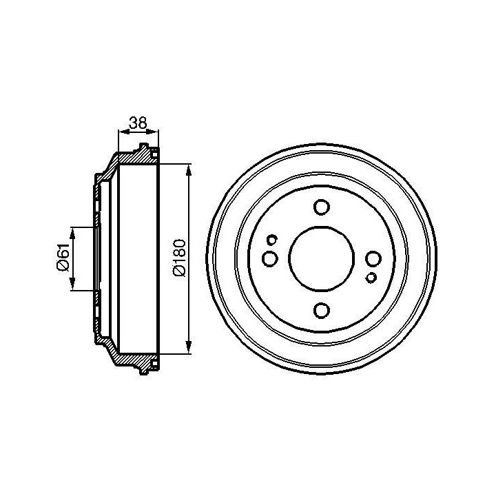 Stabdžių būgnas BOSCH 0 986 477 063