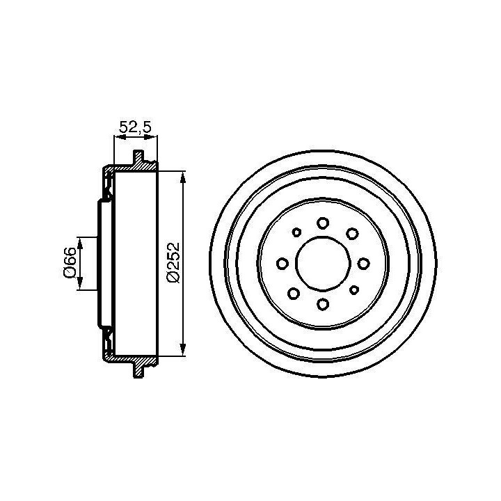 Stabdžių būgnas BOSCH 0 986 477 067