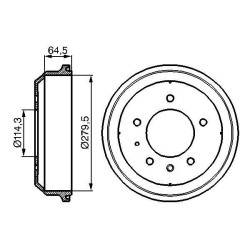 Stabdžių būgnas BOSCH 0 986 477 093