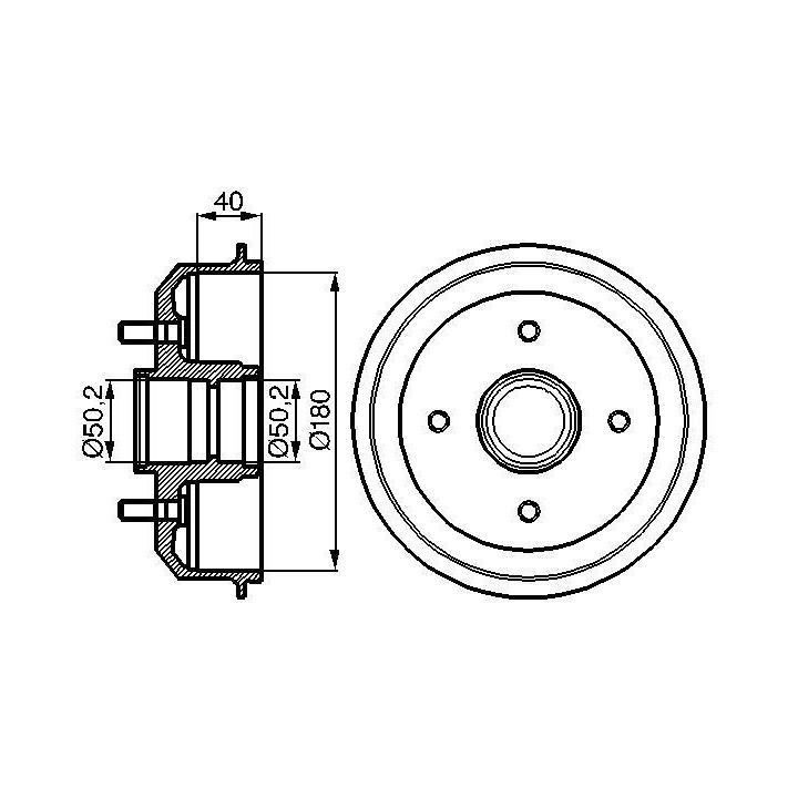 Stabdžių būgnas BOSCH 0 986 477 099