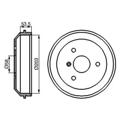 Stabdžių būgnas BOSCH 0 986 477 103
