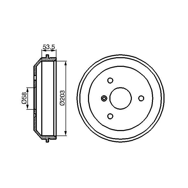 Stabdžių būgnas BOSCH 0 986 477 103