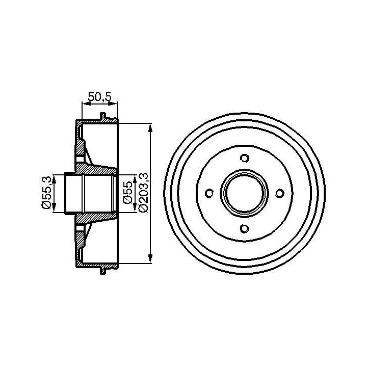 Stabdžių būgnas BOSCH 0 986 477 108