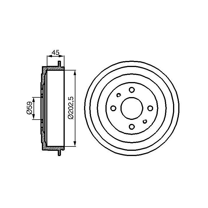 Stabdžių būgnas BOSCH 0 986 477 109