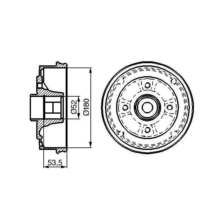 Stabdžių būgnas BOSCH 0 986 477 112