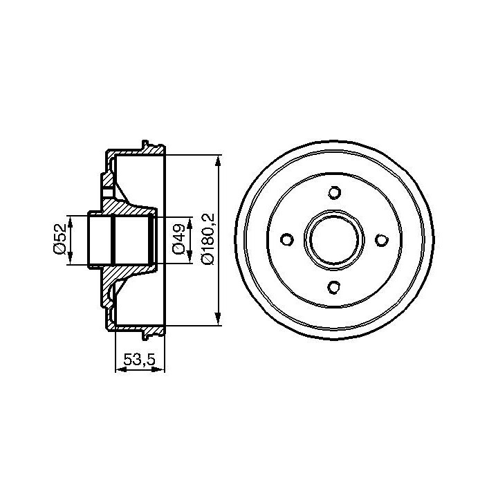 Stabdžių būgnas BOSCH 0 986 477 117