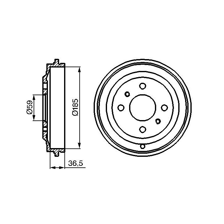 Stabdžių būgnas BOSCH 0 986 477 125