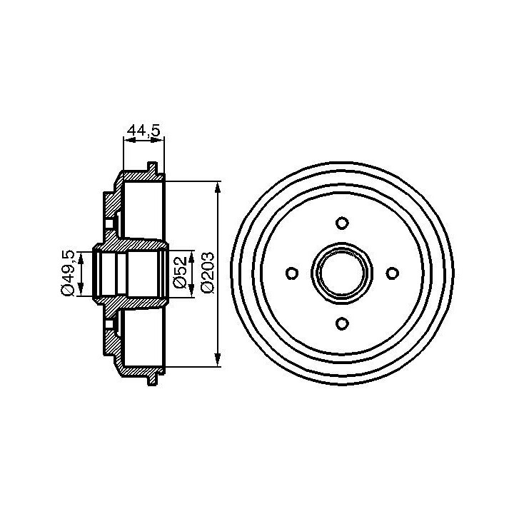 Stabdžių būgnas BOSCH 0 986 477 149