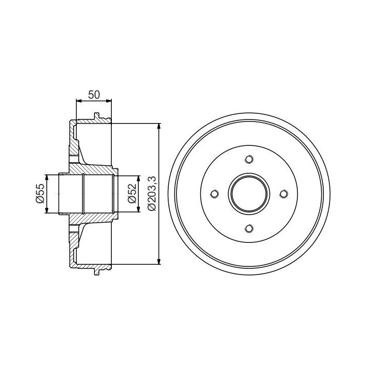 Stabdžių būgnas BOSCH 0 986 477 171