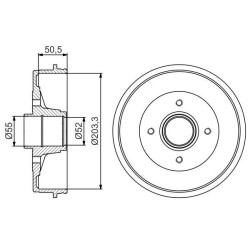Stabdžių būgnas BOSCH 0 986 477 172