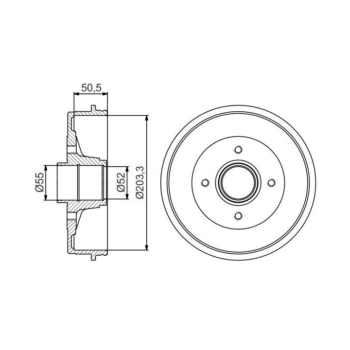 Stabdžių būgnas BOSCH 0 986 477 172