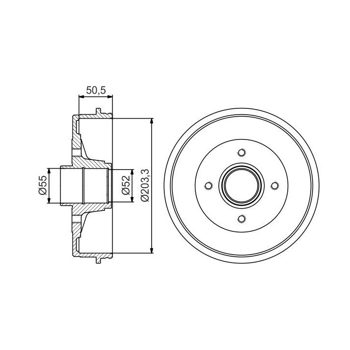 Stabdžių būgnas BOSCH 0 986 477 173