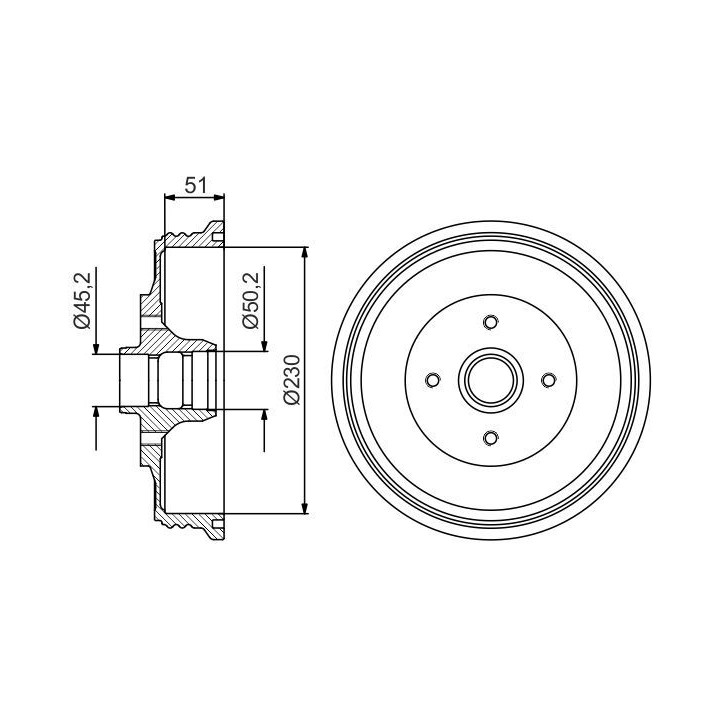 Stabdžių būgnas BOSCH 0 986 477 178