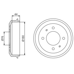 Stabdžių būgnas BOSCH 0 986 477 182