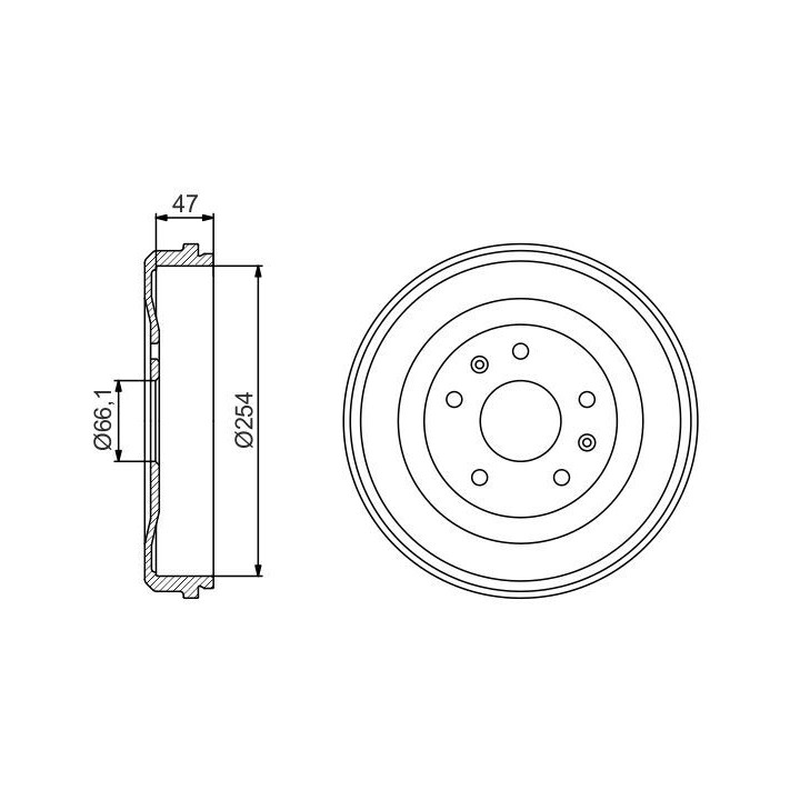 Stabdžių būgnas BOSCH 0 986 477 193
