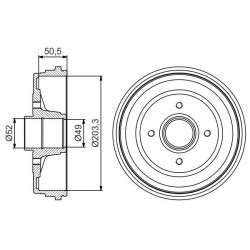 Stabdžių būgnas BOSCH 0 986 477 205