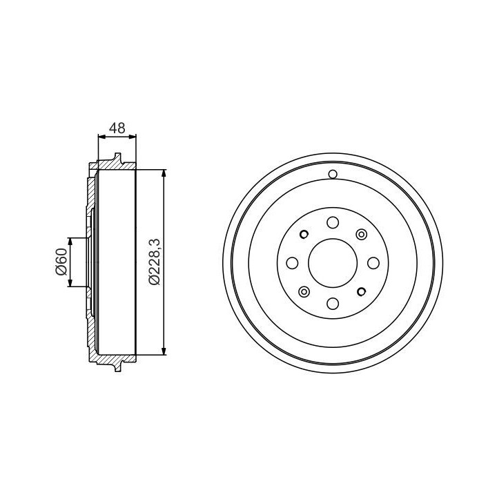 Stabdžių būgnas BOSCH 0 986 477 208