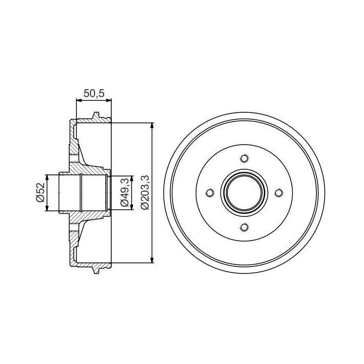 Stabdžių būgnas BOSCH 0 986 477 210