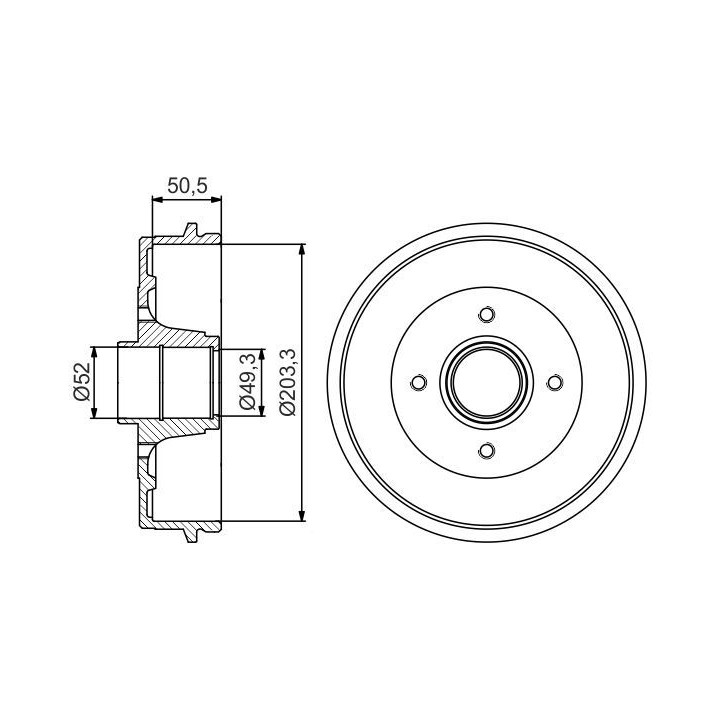 Stabdžių būgnas BOSCH 0 986 477 214