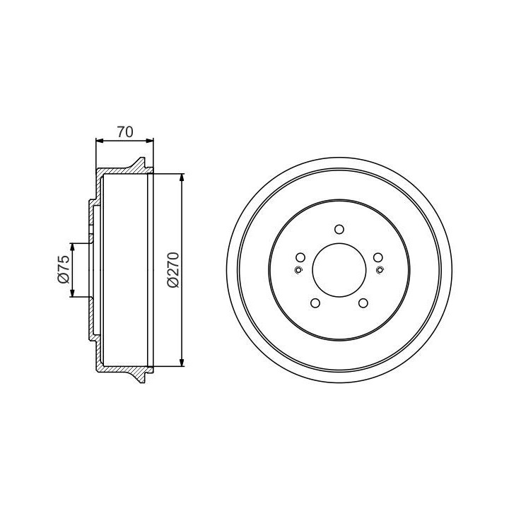 Stabdžių būgnas BOSCH 0 986 477 222