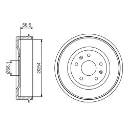 Stabdžių būgnas BOSCH 0 986 477 227