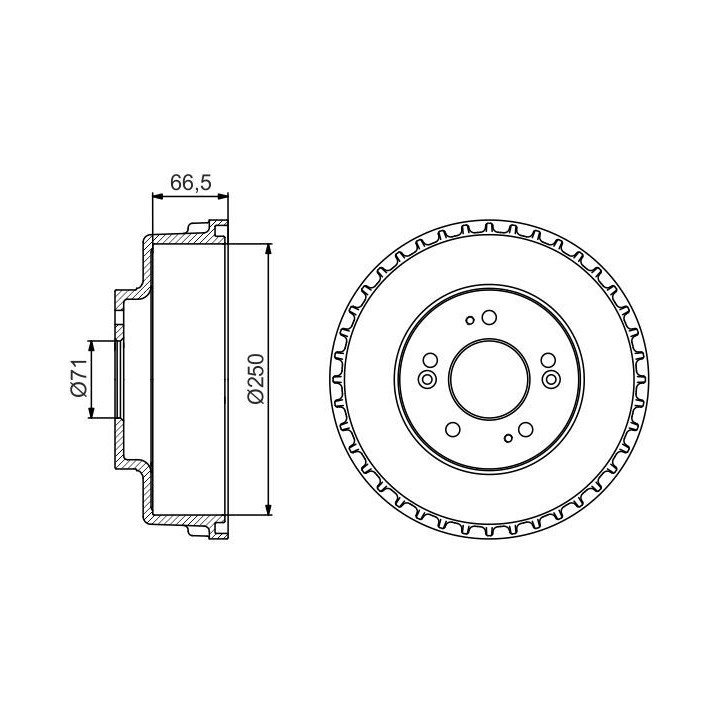 Stabdžių būgnas BOSCH 0 986 477 228