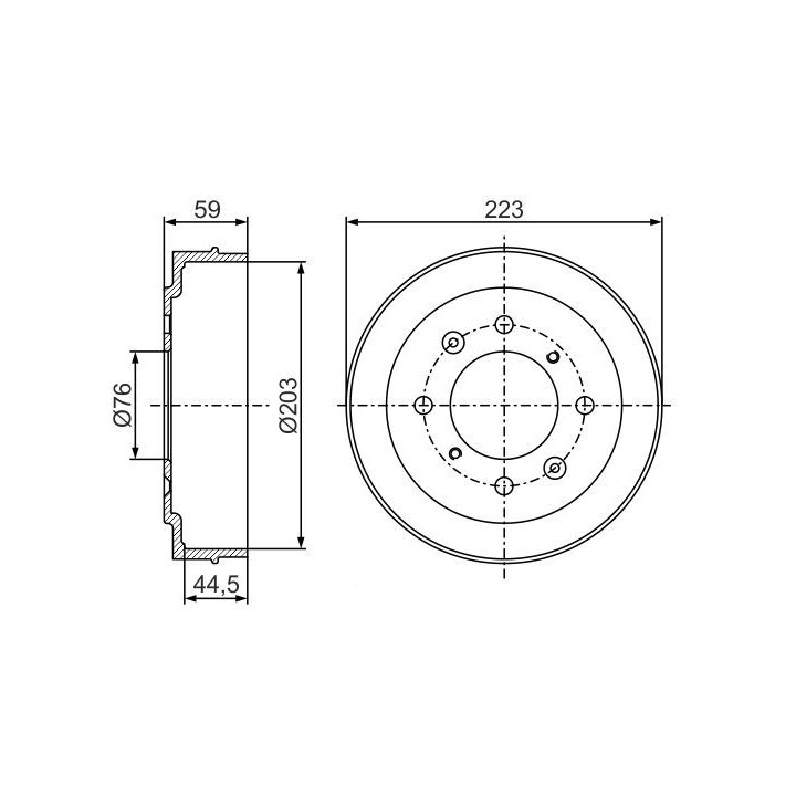 Stabdžių būgnas BOSCH 0 986 477 234