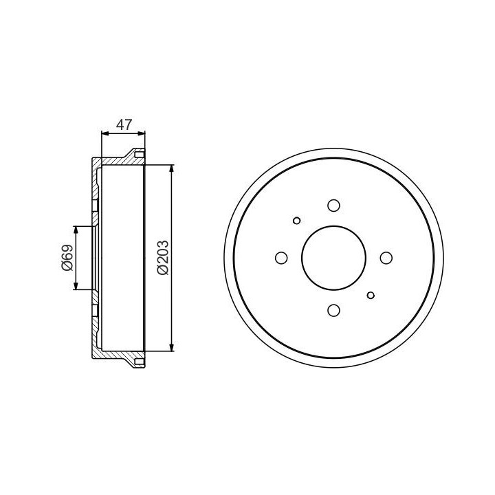 Stabdžių būgnas BOSCH 0 986 477 235