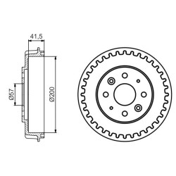 Stabdžių būgnas BOSCH 0 986 477 247