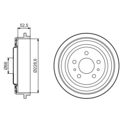 Stabdžių būgnas BOSCH 0 986 477 248