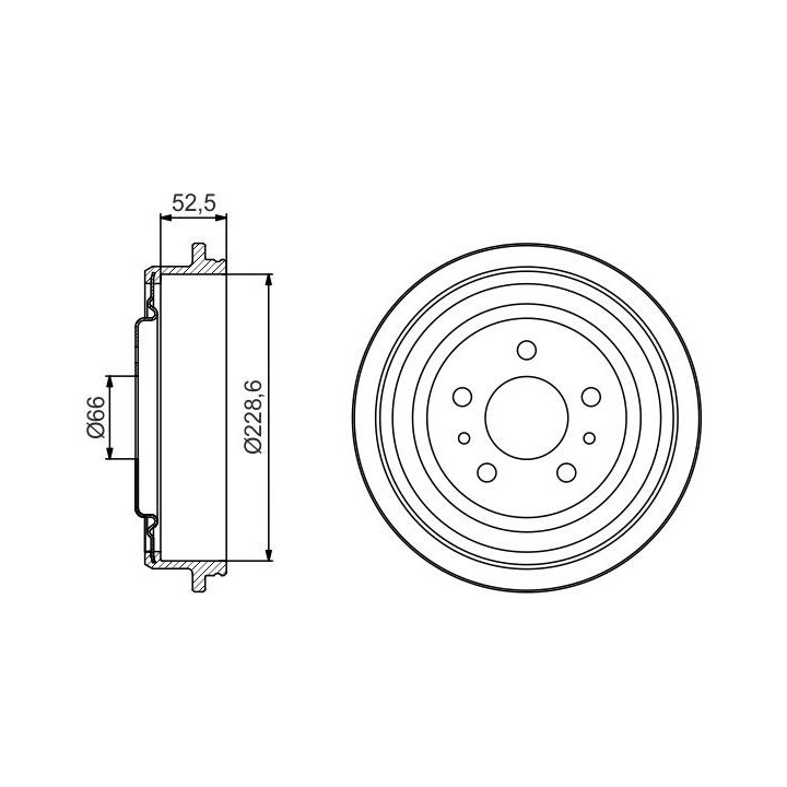 Stabdžių būgnas BOSCH 0 986 477 248