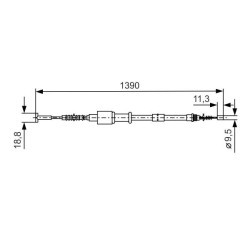 Trosas, stovėjimo stabdys BOSCH 1 987 477 088