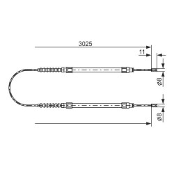 Trosas, stovėjimo stabdys BOSCH 1 987 477 113