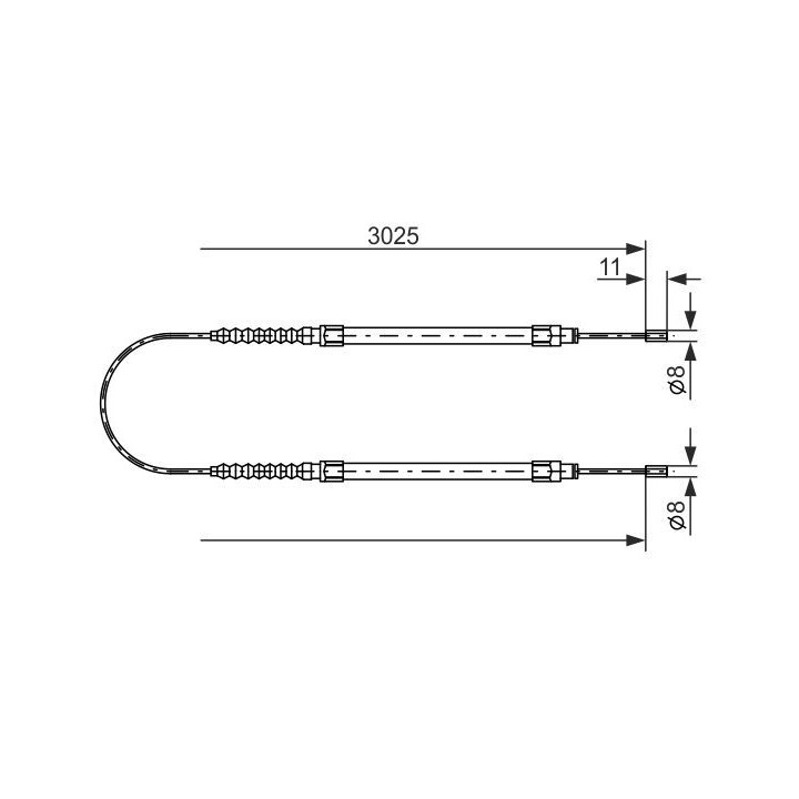 Trosas, stovėjimo stabdys BOSCH 1 987 477 113