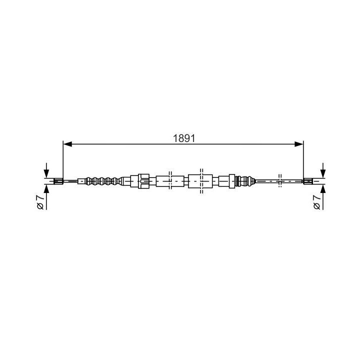 Trosas, stovėjimo stabdys BOSCH 1 987 477 154