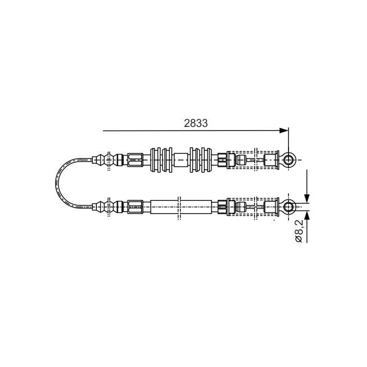 Trosas, stovėjimo stabdys BOSCH 1 987 477 296