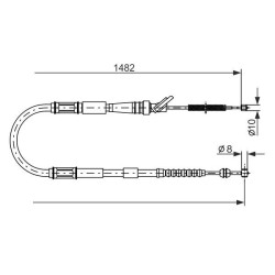 Trosas, stovėjimo stabdys BOSCH 1 987 477 319