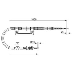 Trosas, stovėjimo stabdys BOSCH 1 987 477 331