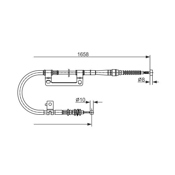 Trosas, stovėjimo stabdys BOSCH 1 987 477 331