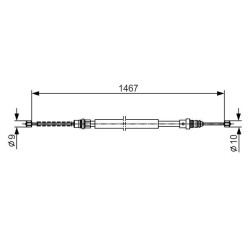 Trosas, stovėjimo stabdys BOSCH 1 987 477 332