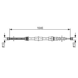 Trosas, stovėjimo stabdys BOSCH 1 987 477 469
